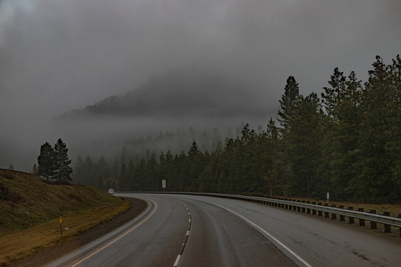 Foggy and misty morning in Oregon.